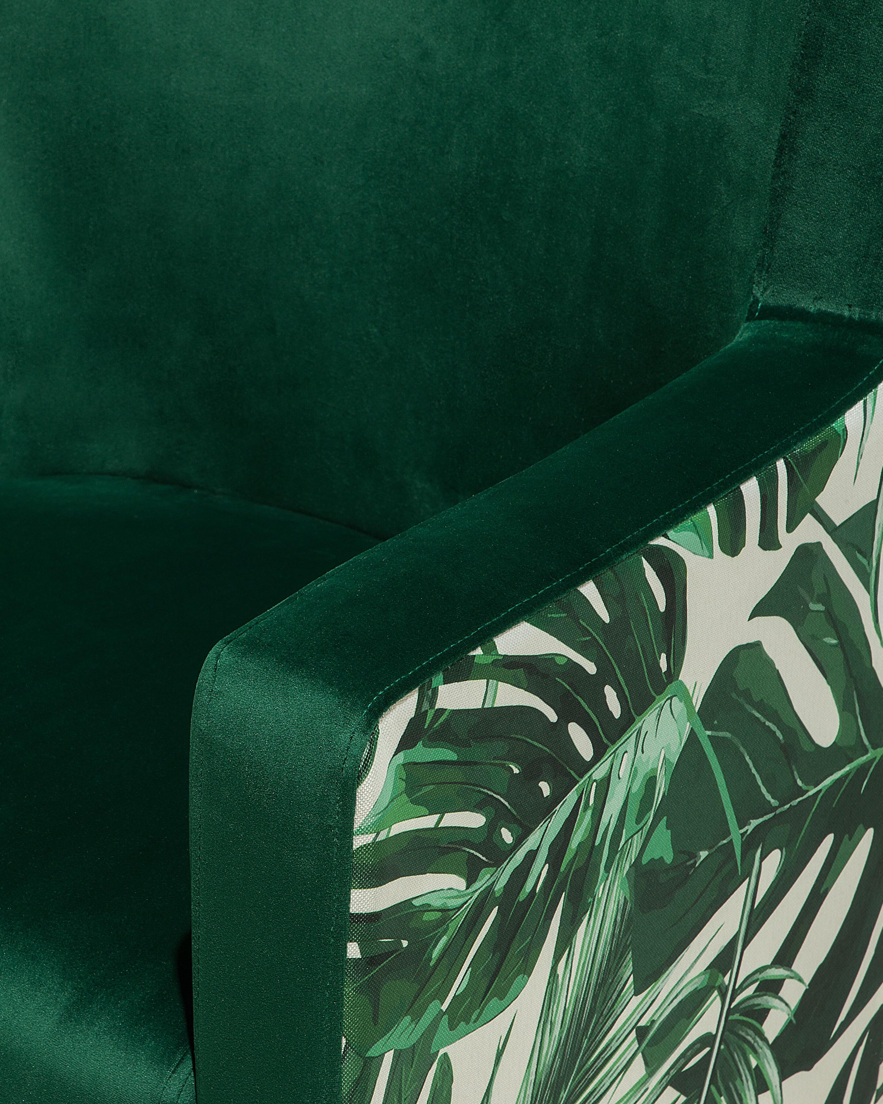 Oorfauteuil ONEIDA Fluweel Donkergroen