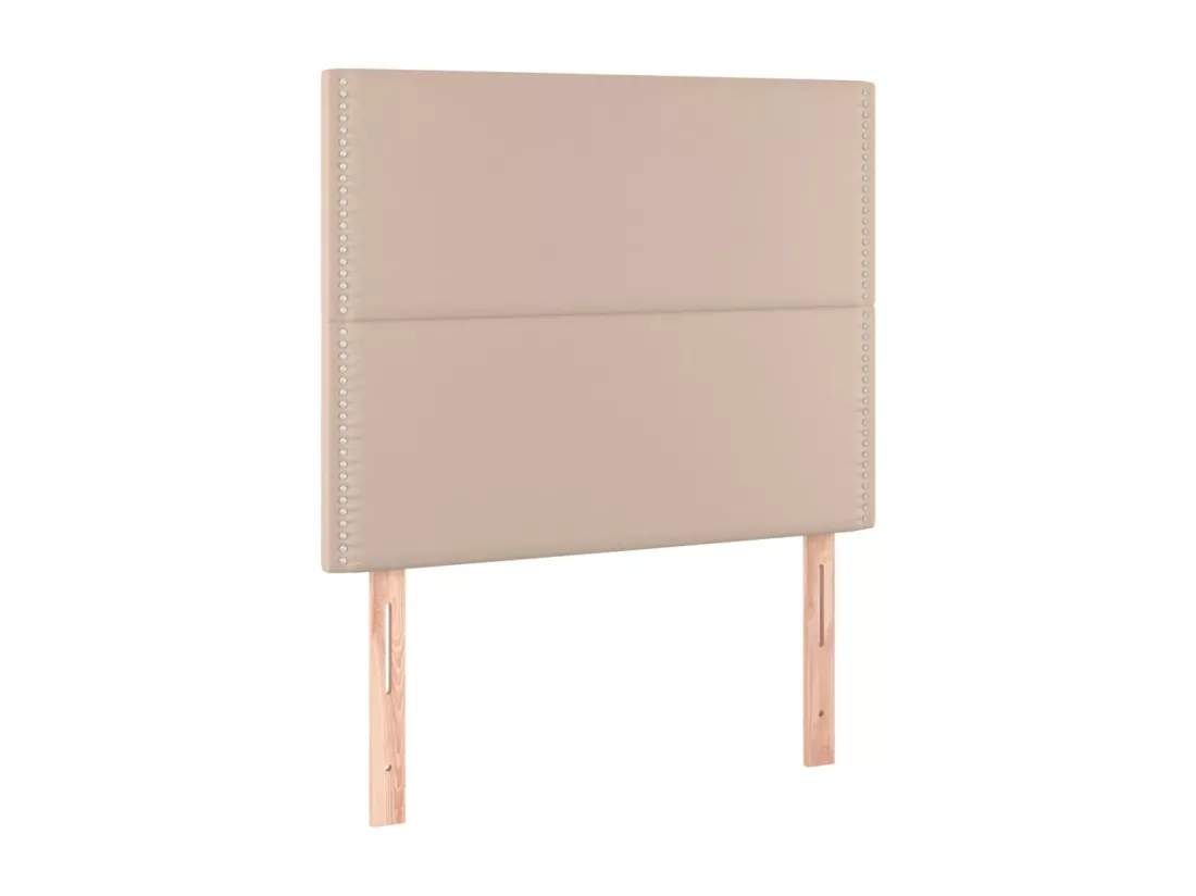 Sommier tapissier matelas LED Cappuccino 120x200 cm Similicuir
