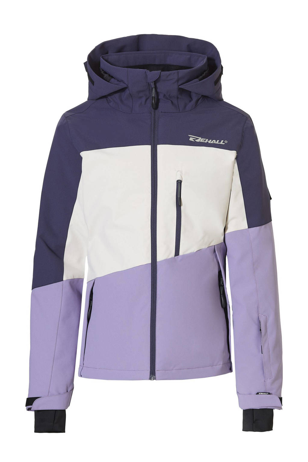 Rehall ski-jack Liv Jr donkerblauw/ecru/lila