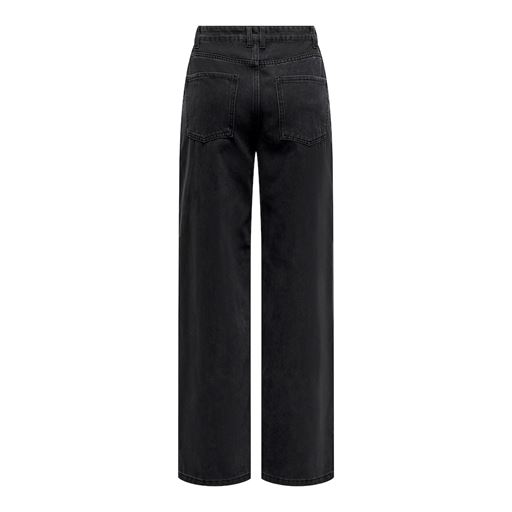 JDY Sansa Højtaljede Straight Jeans, Black Denim, M/L32