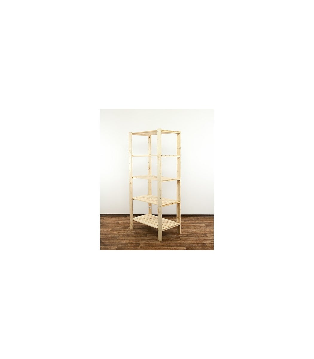 PROREGAL Houten Plank Woodland HxBxD 166,4 x 80 x 50 cm Plank Draagvermogen 120 kg 5 Planken Dennenhout Natuurlijk