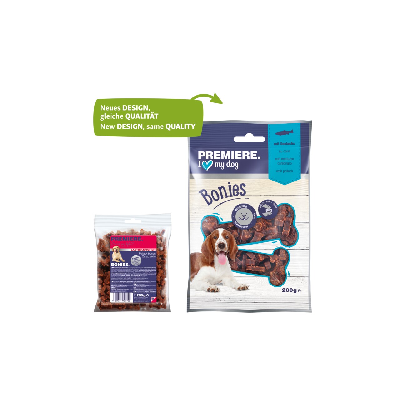 PREMIERE Hund Snack Bonies 200g Seelachs