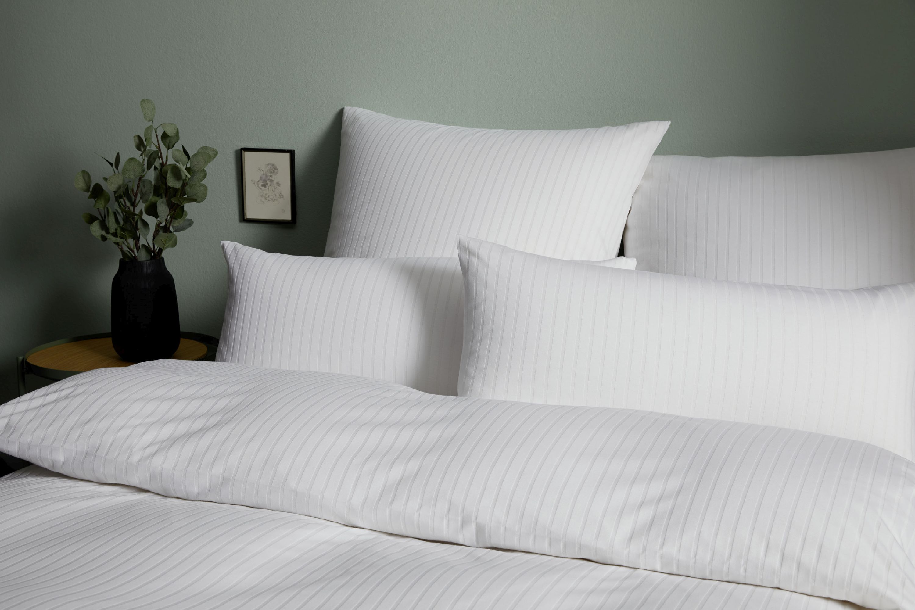 Bettwäsche Jersey SOLID STRIPE 135x200cm, 1 Kissen 80x80