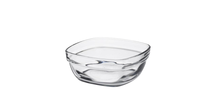 Lys - Coupelle carrée transparent (Lot de 6)