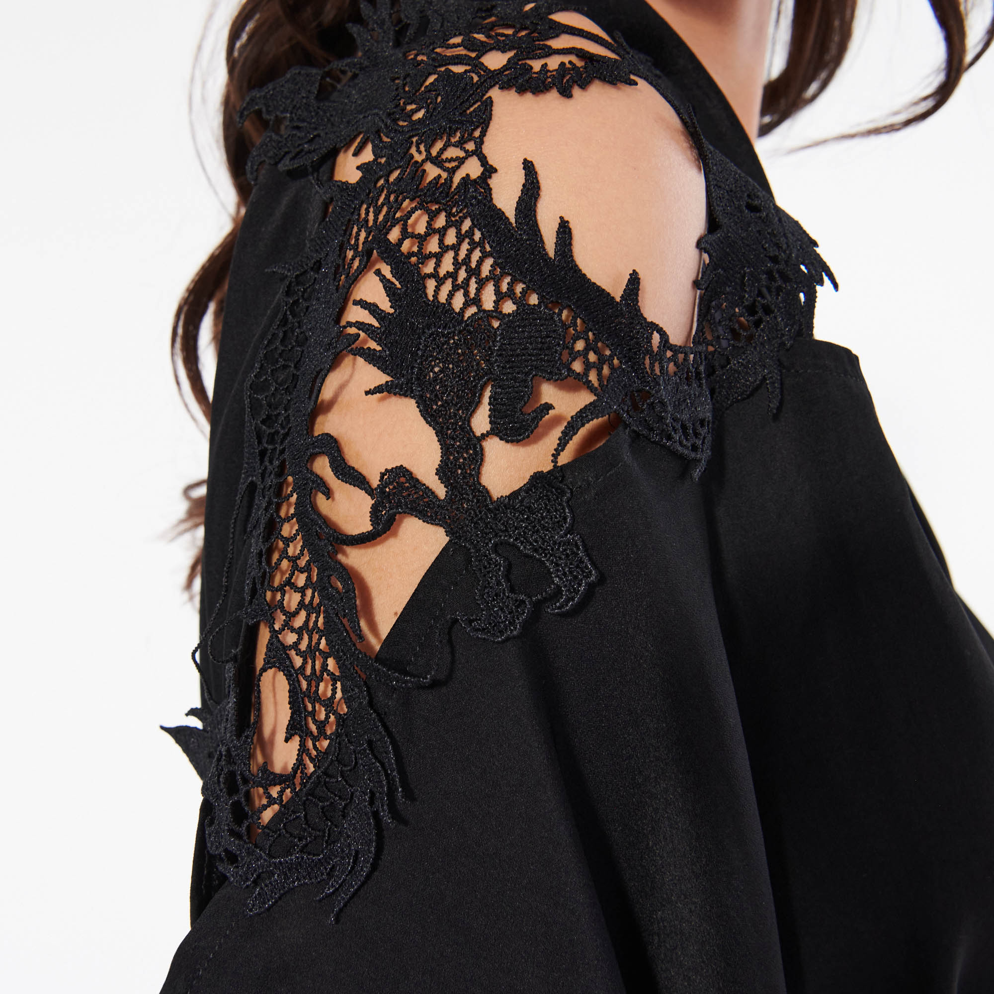 Kimono long en satin