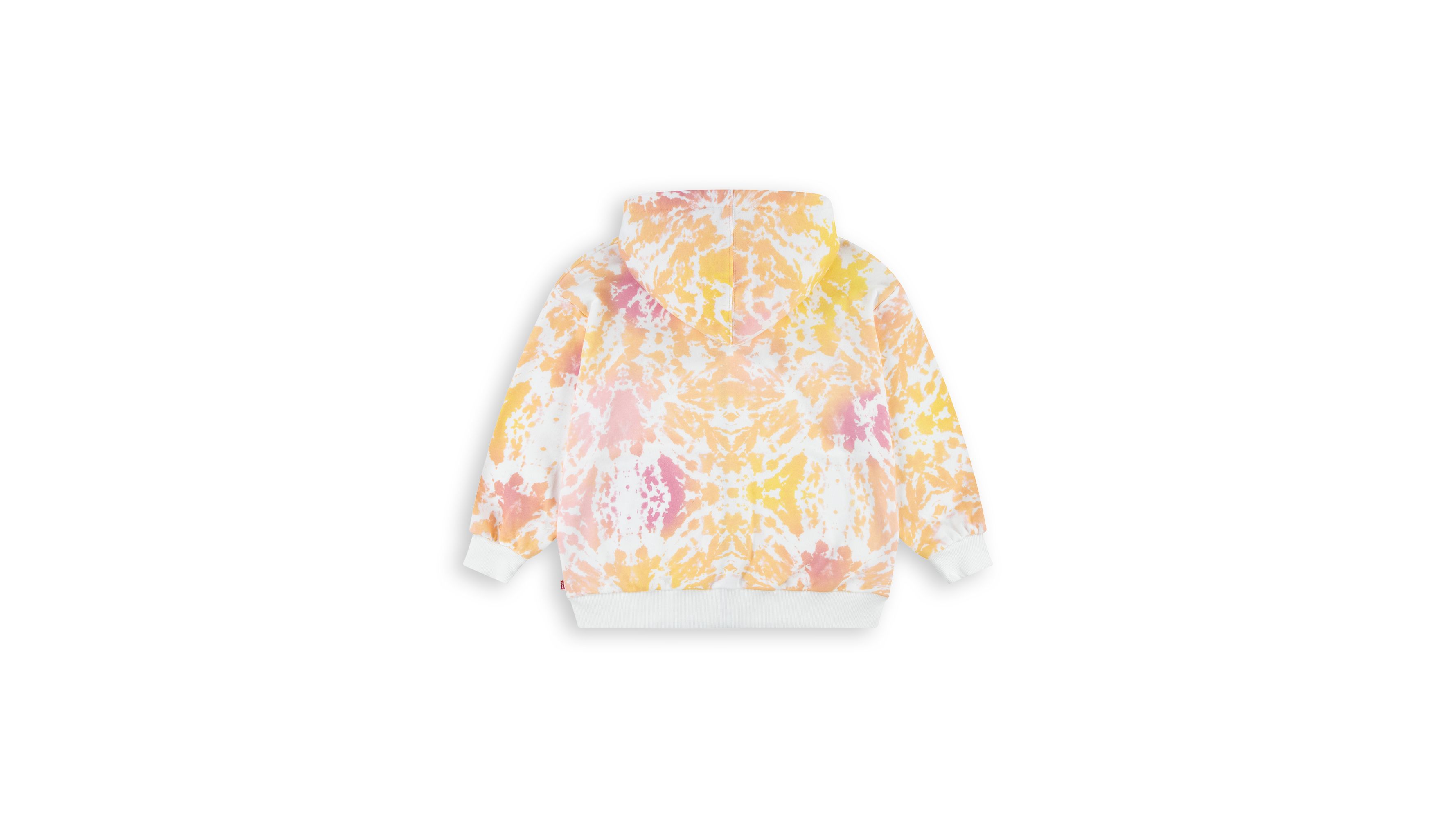 Sweat à capuche zip intégral oversize imprimé - White Alyssum - Blanc