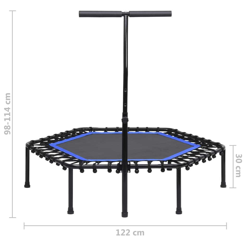 Cama elástica hexagonal Vidaxl de 122 cm com alça