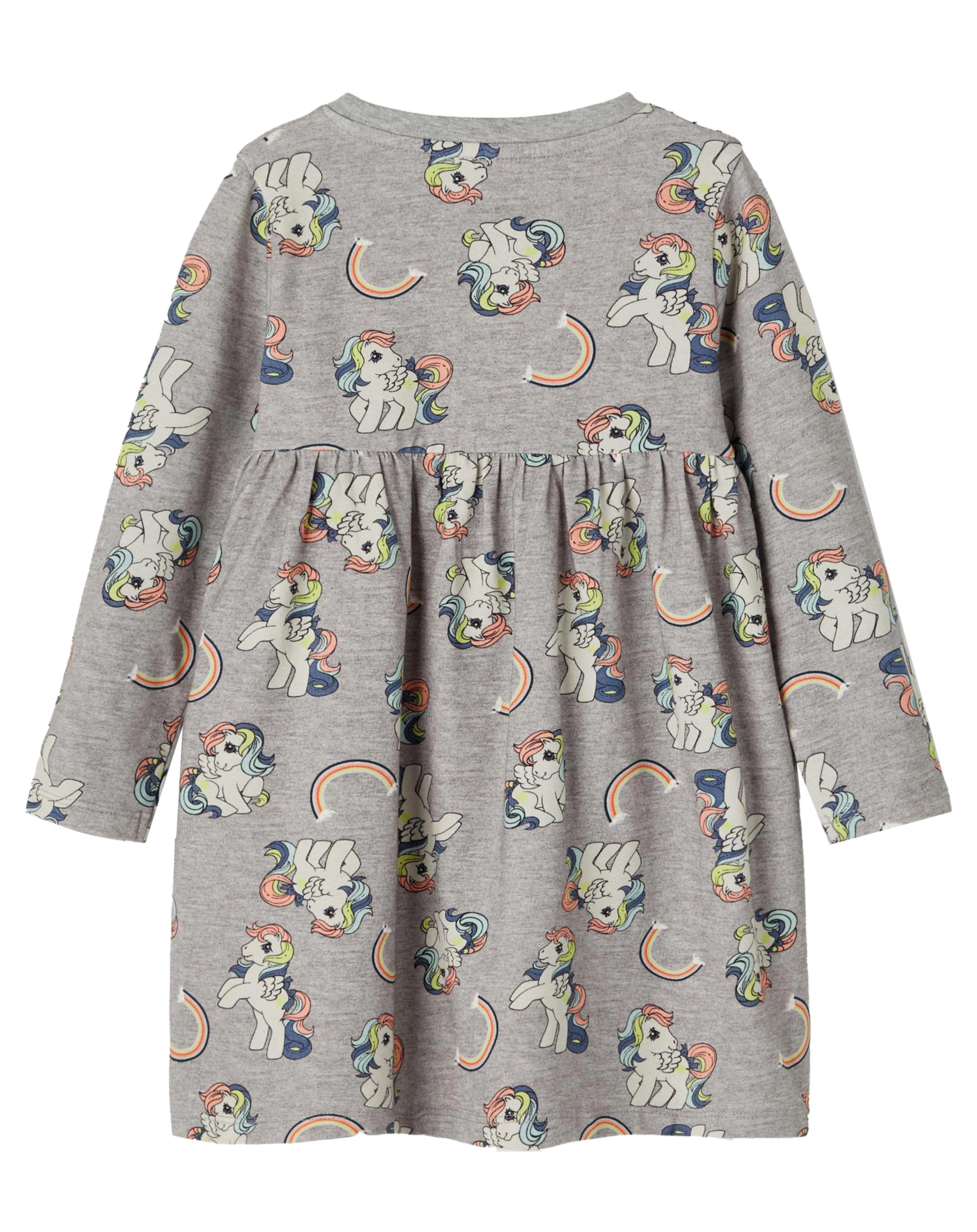 Langarm-Kleid NMFMLP FAKSINI in grey melange