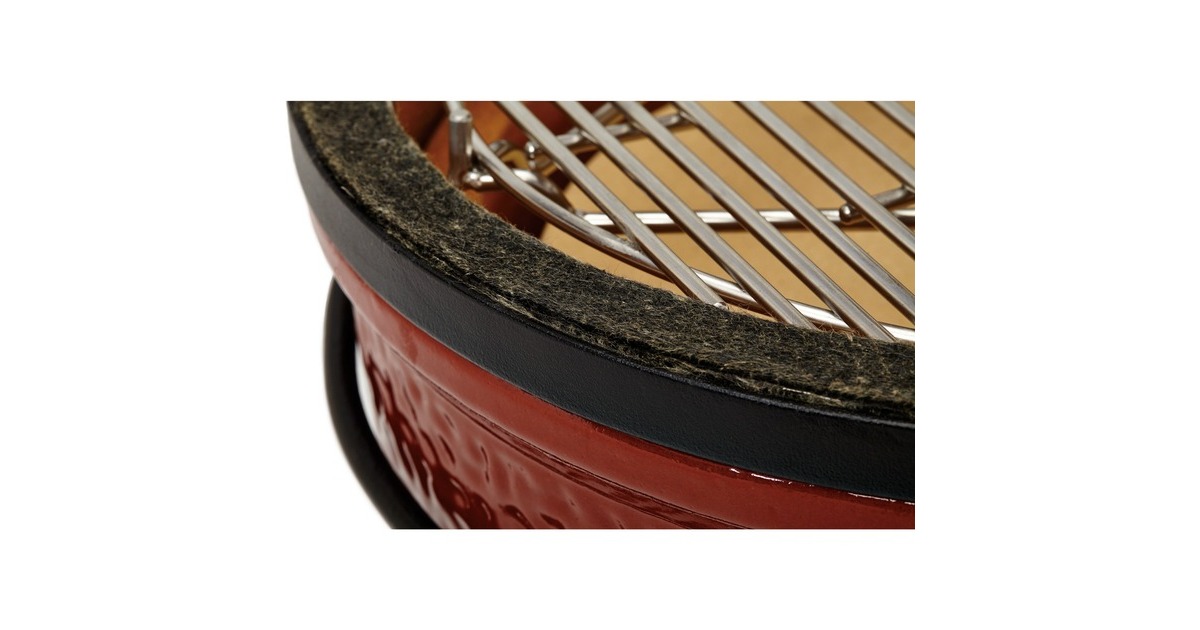 Kamado JoeJunior houtskoolbarbecue  (Rood/zwart, Ø 34 cm)