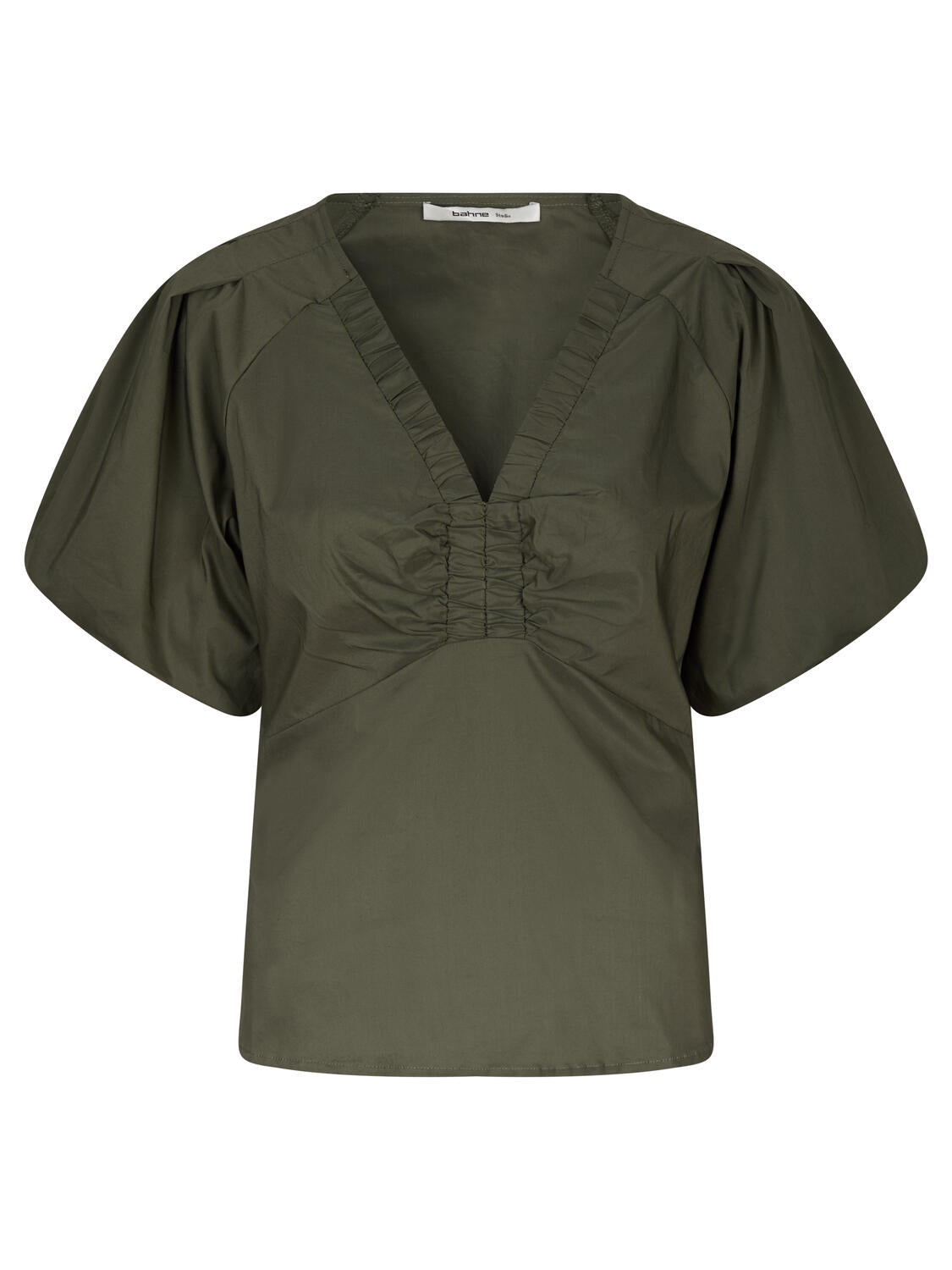 Bahne Studio  Barbara Poplin bluse - Army