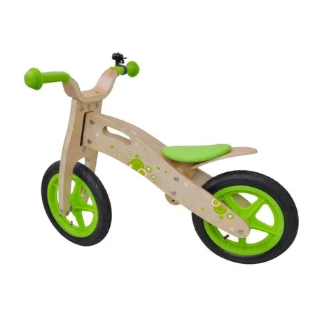 Siva Kinder Laufrad Holz Woody Bubble Bike, Grün