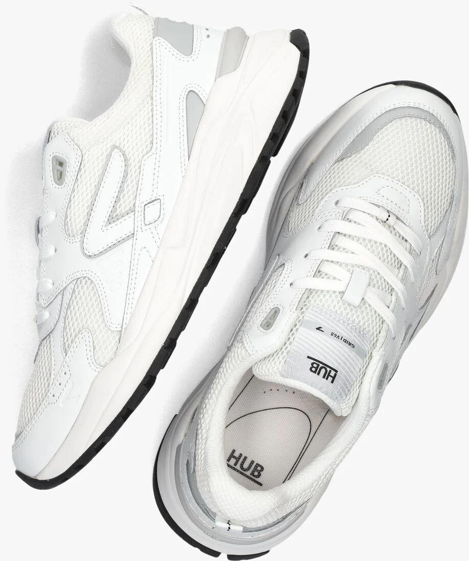 HUB witte hub lage sneakers grid-m