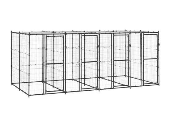 Chenil extérieur cage enclos 440 x 220 x 180 cm 02_0000404