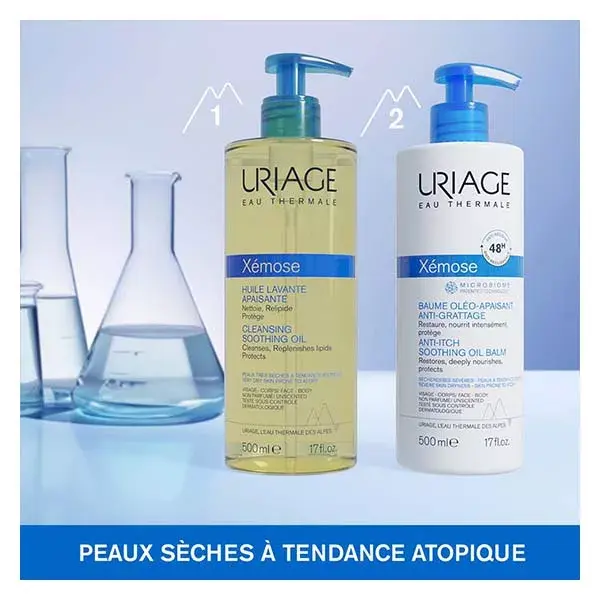 Uriage Xémose Óleo de Limpeza Corporal Suavizante para Pele Seca e Atópica 500ml