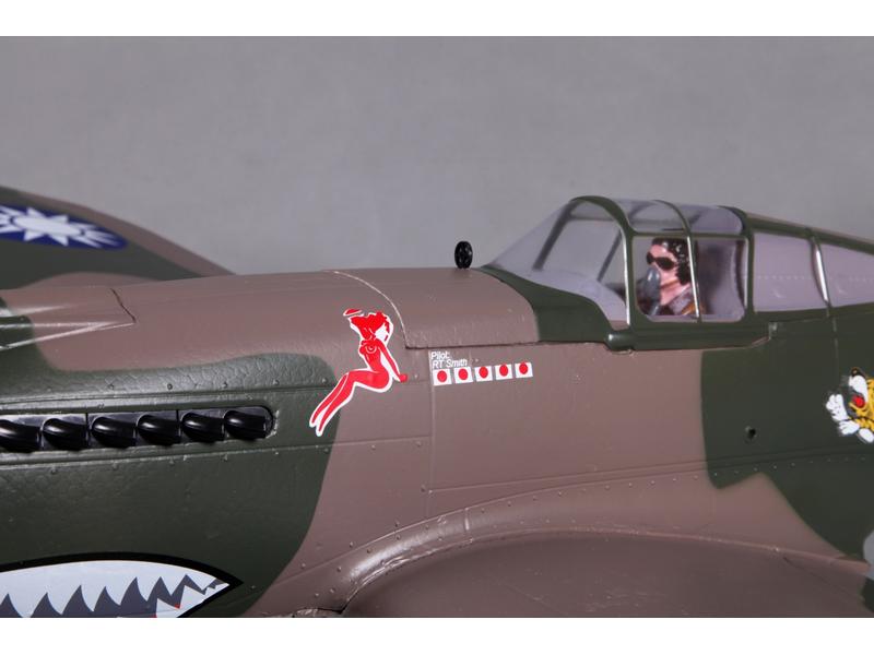 FMS Warbird P-40B Curtiss Warhawk Flying Tiger 980 mm PNP High-Speed Warbird mit Einziehfahrwerk