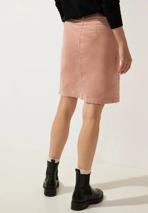 Cordrock mit Knopfleiste - dull legend rose