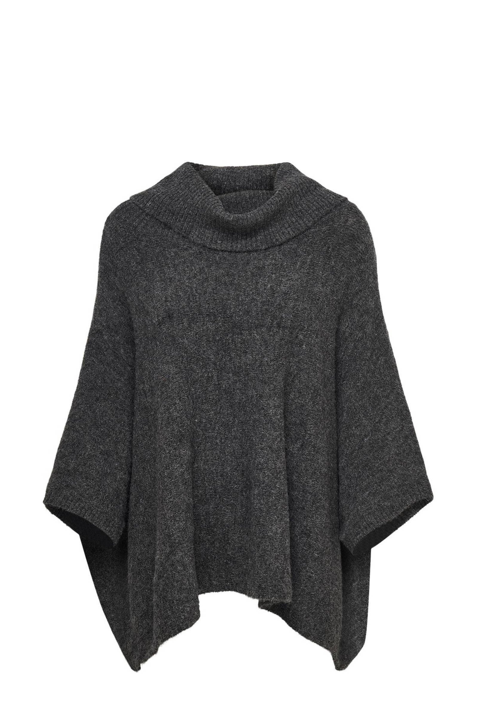 ONLY poncho met col ONLSTAY antraciet