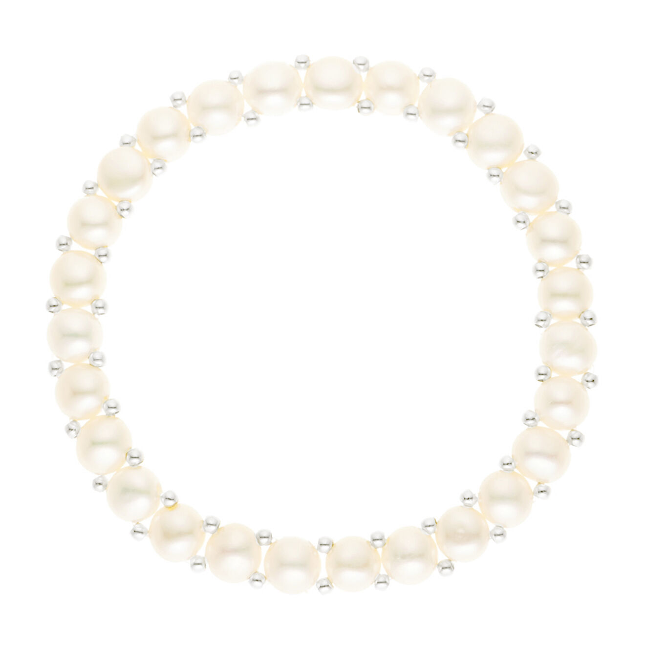 Mitzuko Bracelet Rang Perles d'Eau Douce blanc nacre