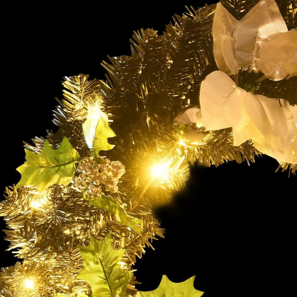 vidaXL - Kerstkrans - Zwart & zilverkleurig