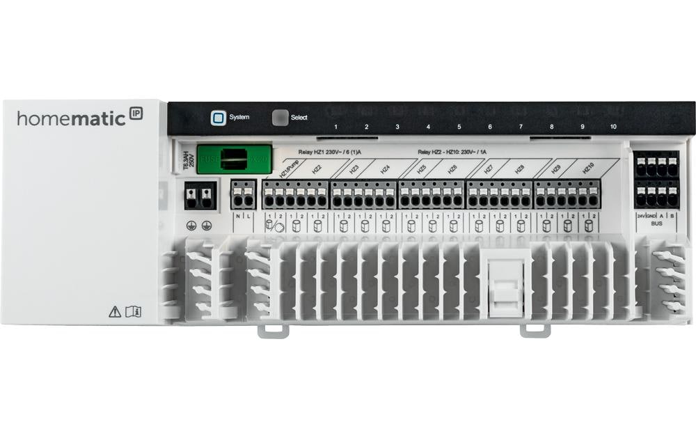 Smart Home Wired Fussbodenheizungsaktor 10-fach, 230 V<br>Steuerung der Fussbodenheizung im Homematic IP Wired System