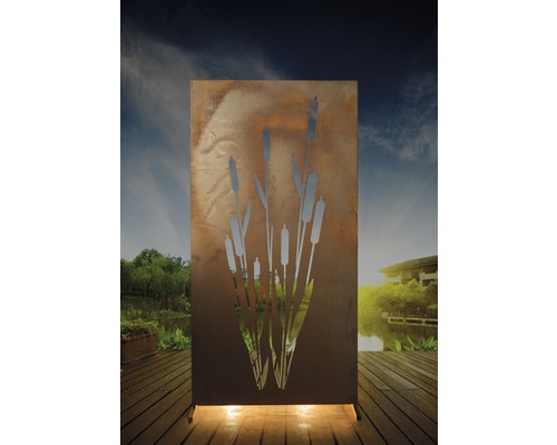 Privacyscherm van riet, 95 x 185 cm, roestkleurige afwerking
