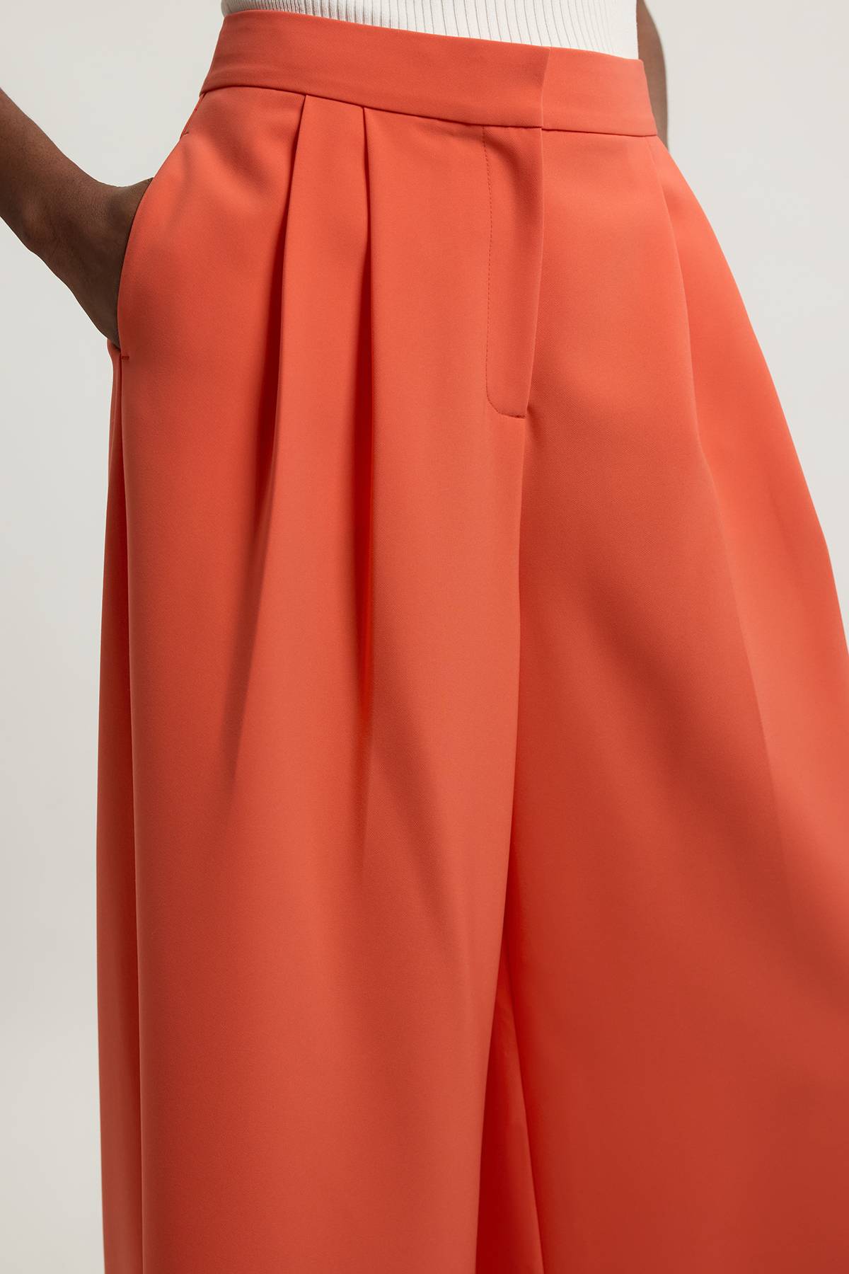 KarenMillen Pantalon Large Tailleur En Viscose Stretch Compacte