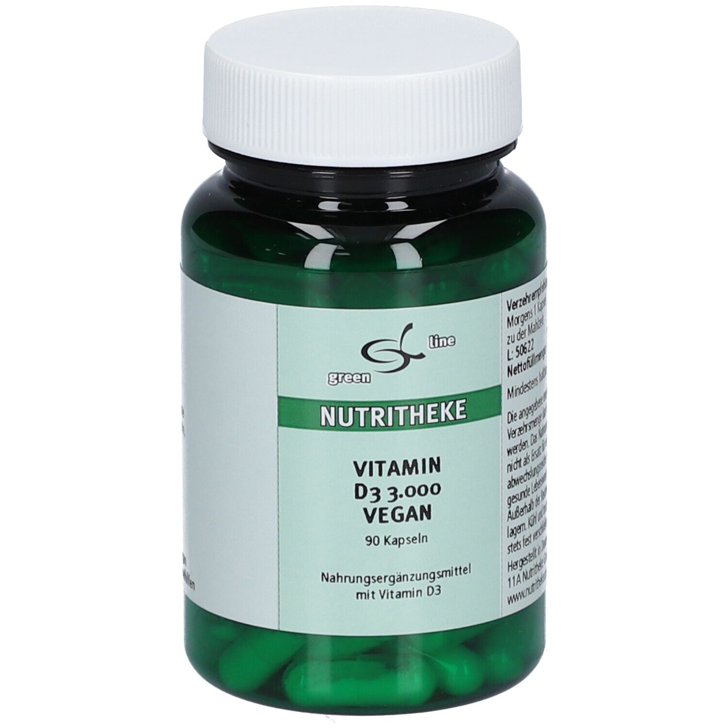 green line NUTRITHEKE Vitamin D3 3000 vegan