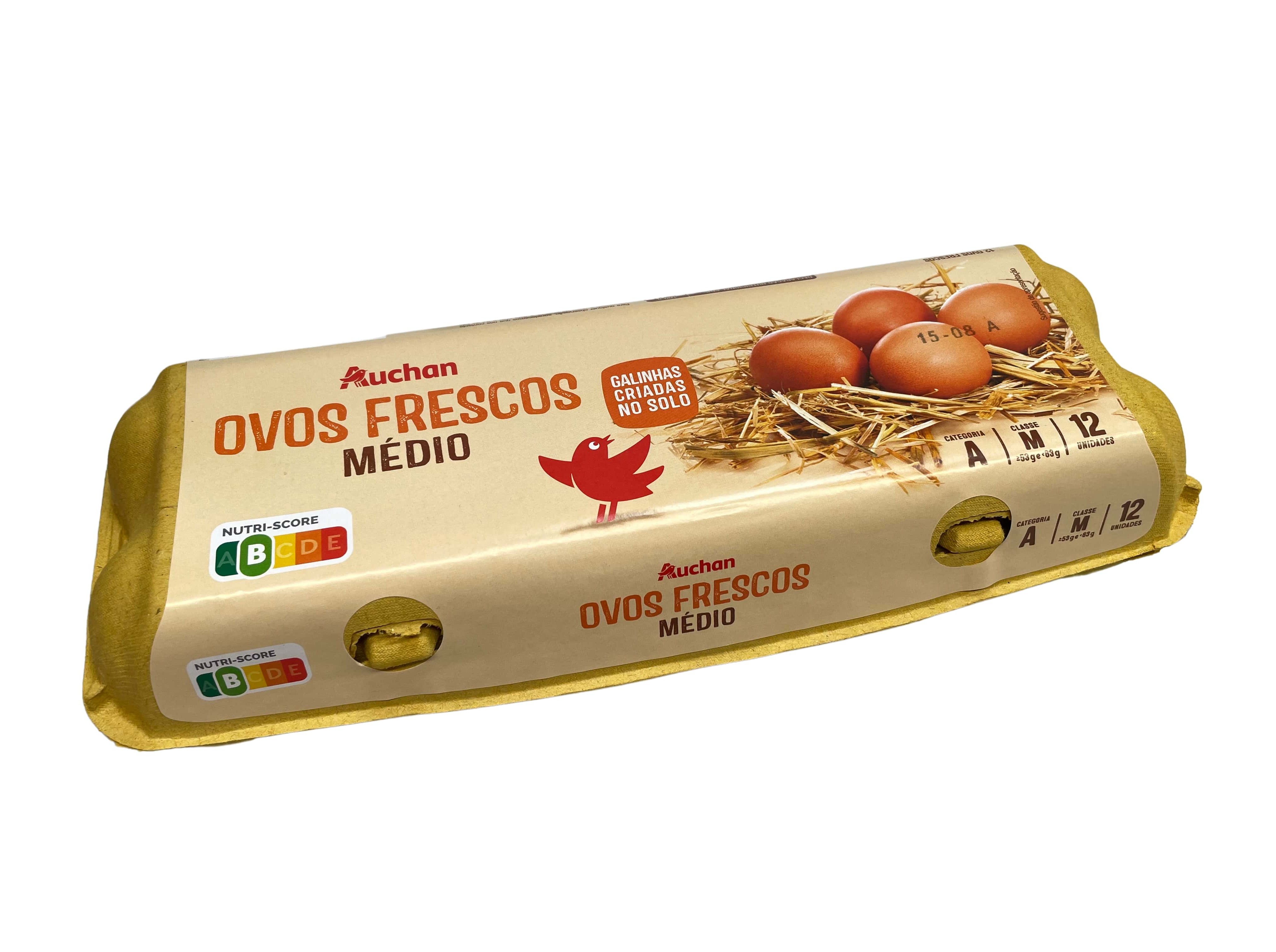 OVOS AUCHAN GALINHAS SOLO CLASSE M UMA DÚZIA