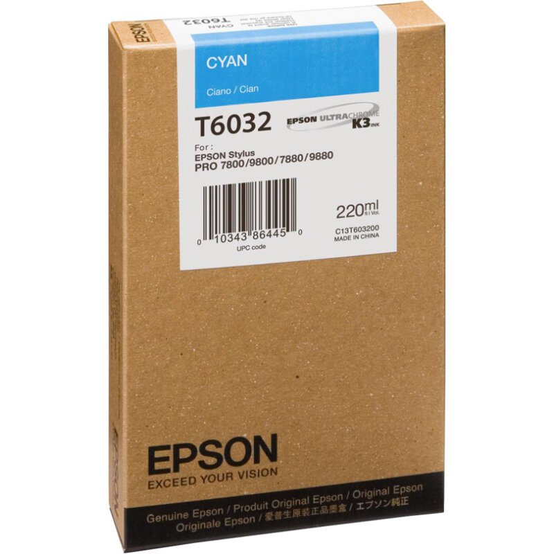 Epson Encre Pigment Cyan SP 7800/7880/9800/9880 (220ml)