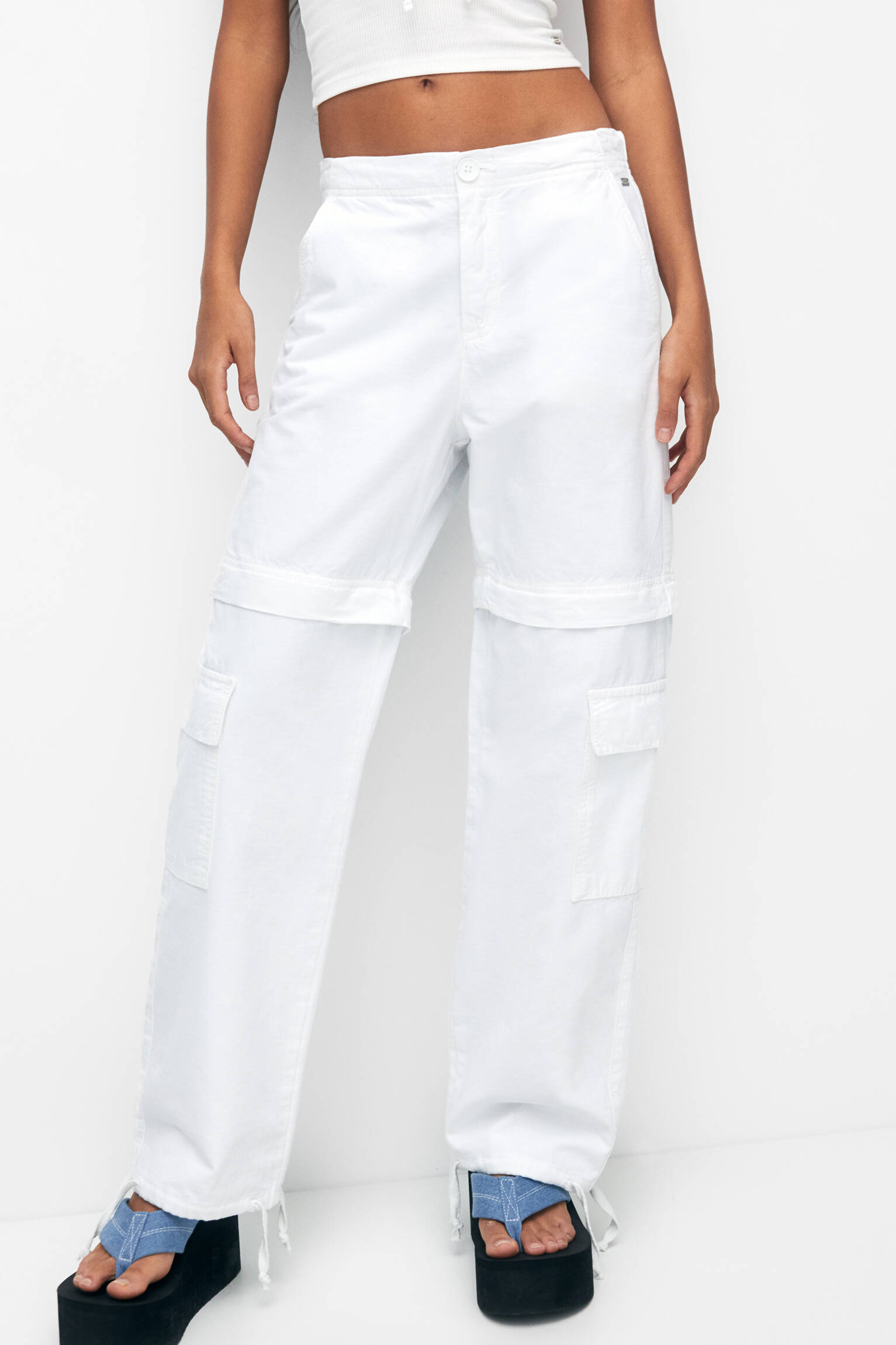CALÇA CARGO REMOVÍVEL - BRANCO QUEBRADO