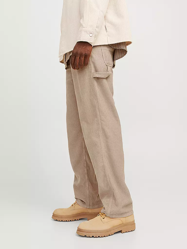 JACK & JONES Cordhose Flared Fit JJSTEDDIE beige