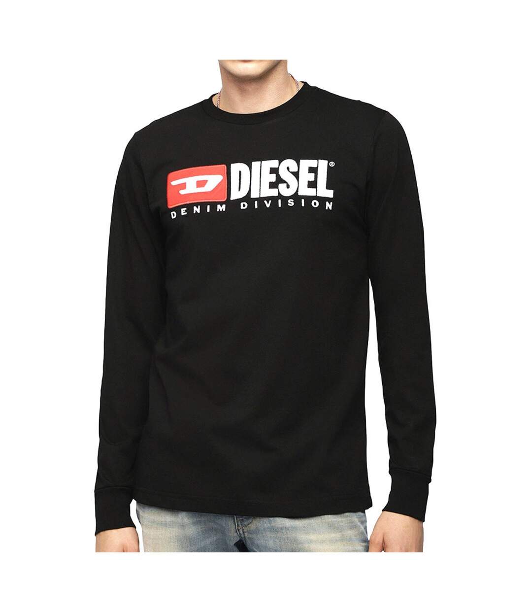 T-shirt Manches Longues Noir Homme Diesel Division