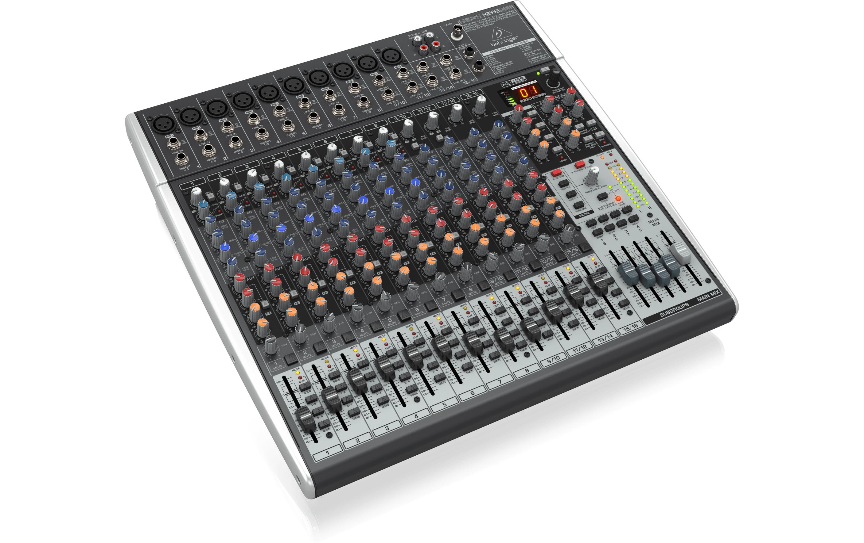 Mischpult XENYX X2442USB<br>24-Kanal Analogmischpult mit integriertem USB-Audiointerface