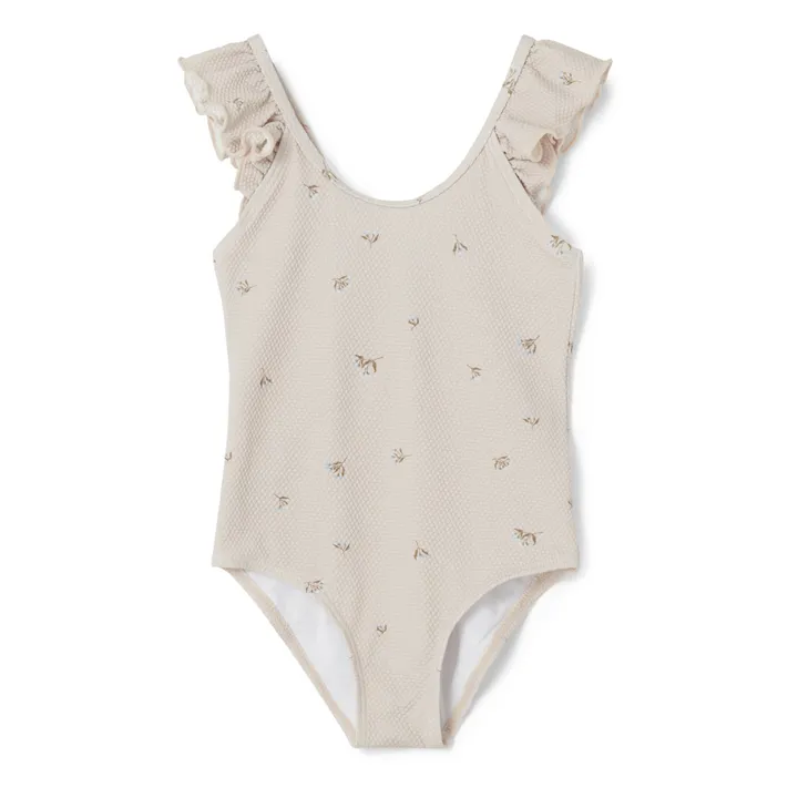 garbo&friends Maillot de Bain Fleuri 1 Pièce | Ecru