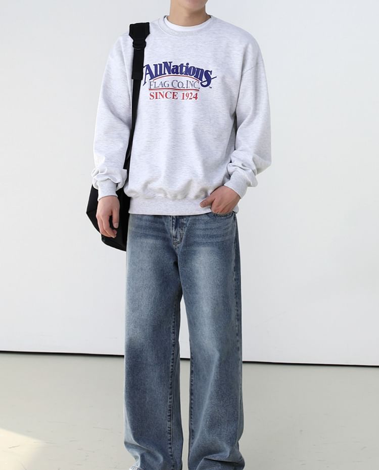 MRCYC - High Waist Washed Wide Leg Jeans