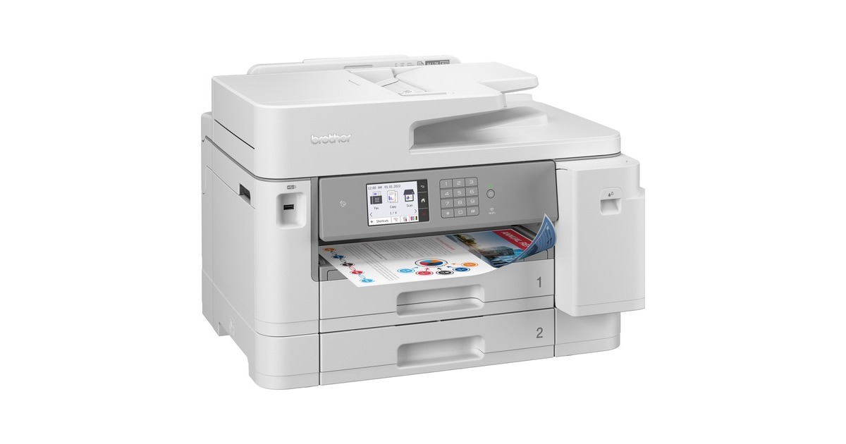 BrotherMFC-J5955DW all-in-one inkjetprinter met faxfunctie  (Grijs, Scannen, Kopiëren, Faxen, LAN, Wi-Fi)