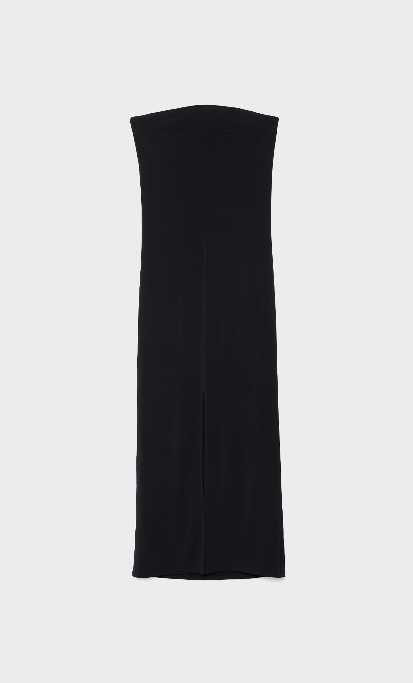 Vestido longo de malha estilo bandeau
