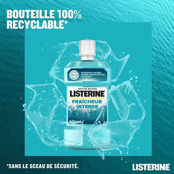 Listerine Fraîcheur Bain de Bouche Quotidien Fraîcheur Intense 500ml