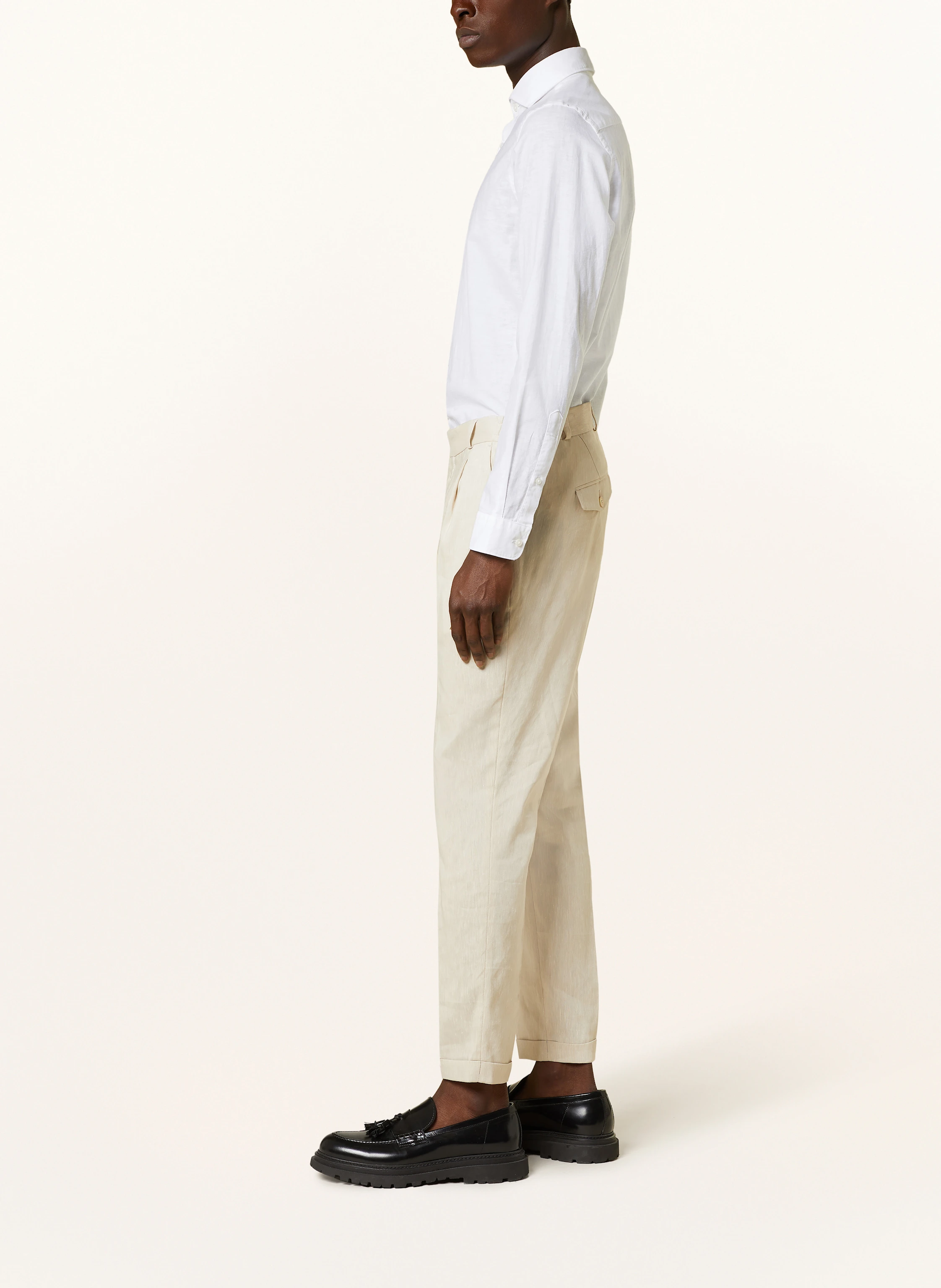 PAUL Anzughose Extra Slim Fit mit Leinen