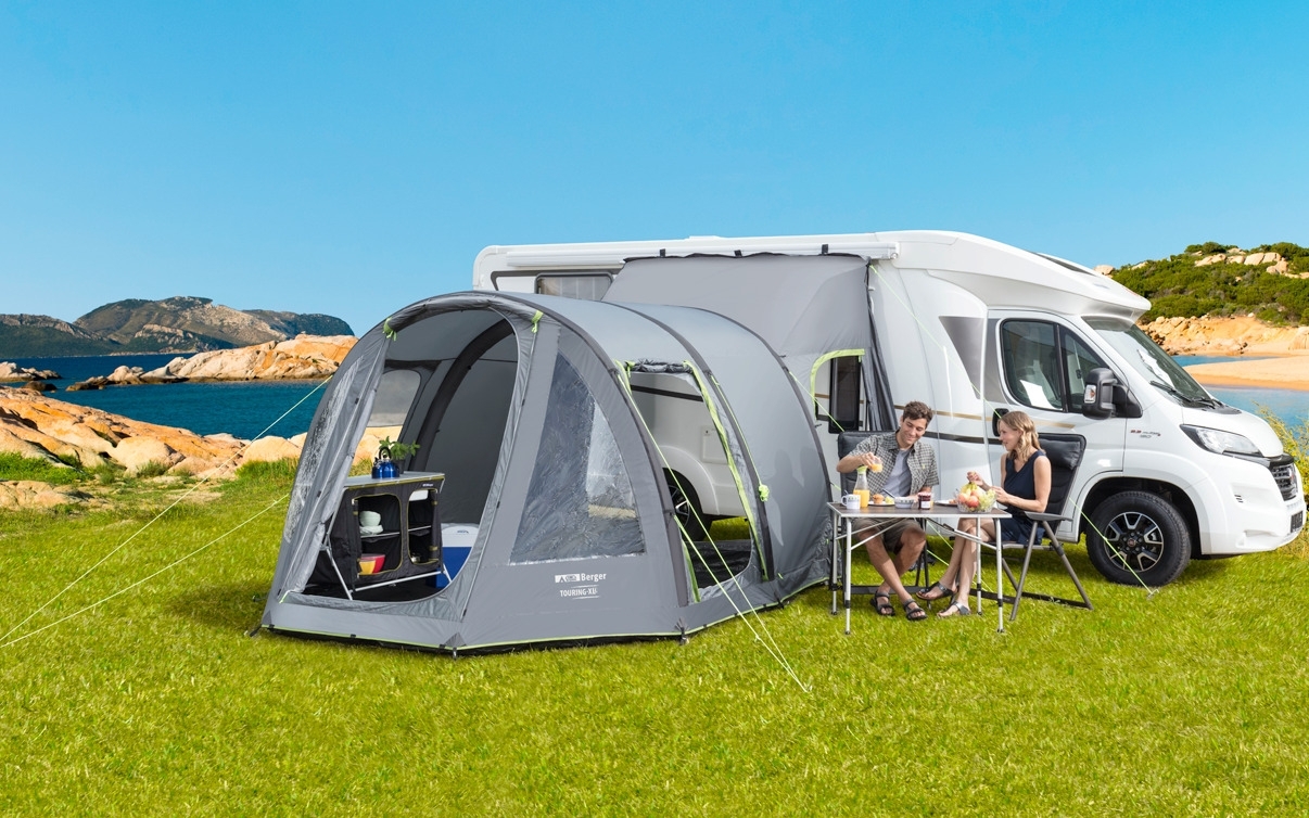 Berger Touring Air XL Reisemobil- / Kastenwagen aufblasbares Vorzelt mit Moskitotür und fest eingebauten Boden