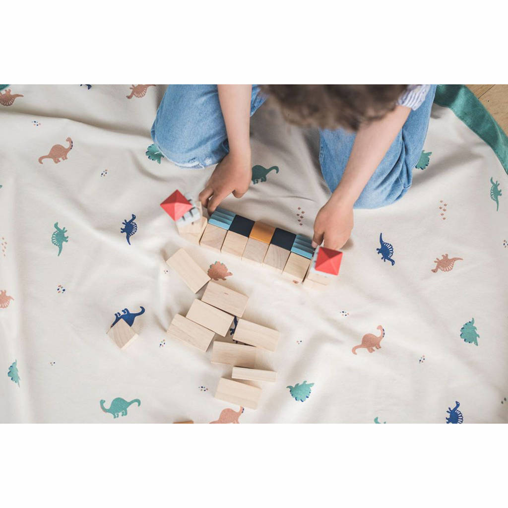 2-in-1 opbergzak / speelkleed Dino