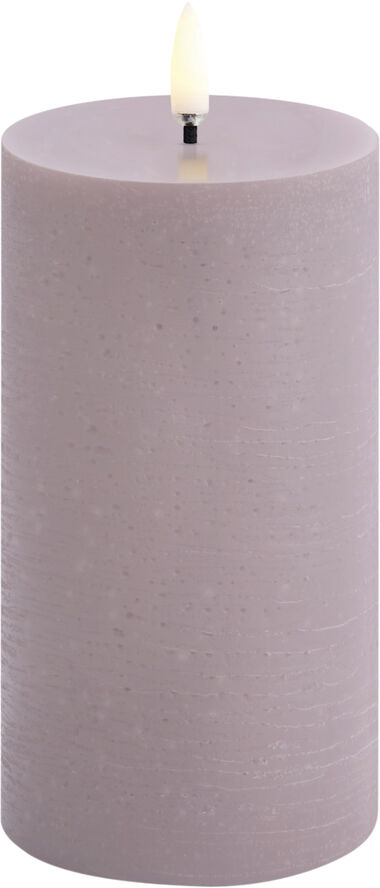 Uyuni LED pillar candle, Light lavender, Rustic, 7,8 x 15,2 cm 4/2 Light levender
