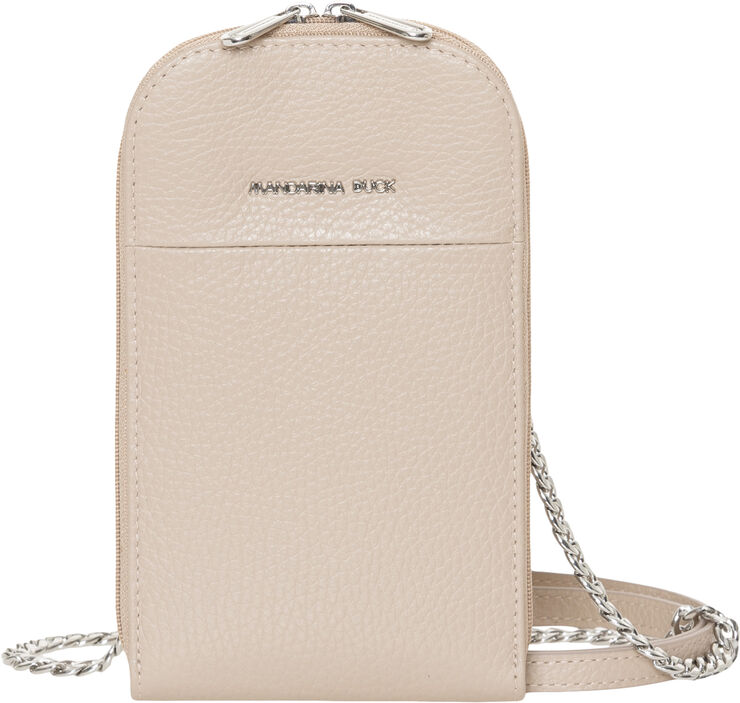 Mandarina Duck MELLOW LEATHER VERTICAL HOLDER / WARM TAUPE Warm taupe