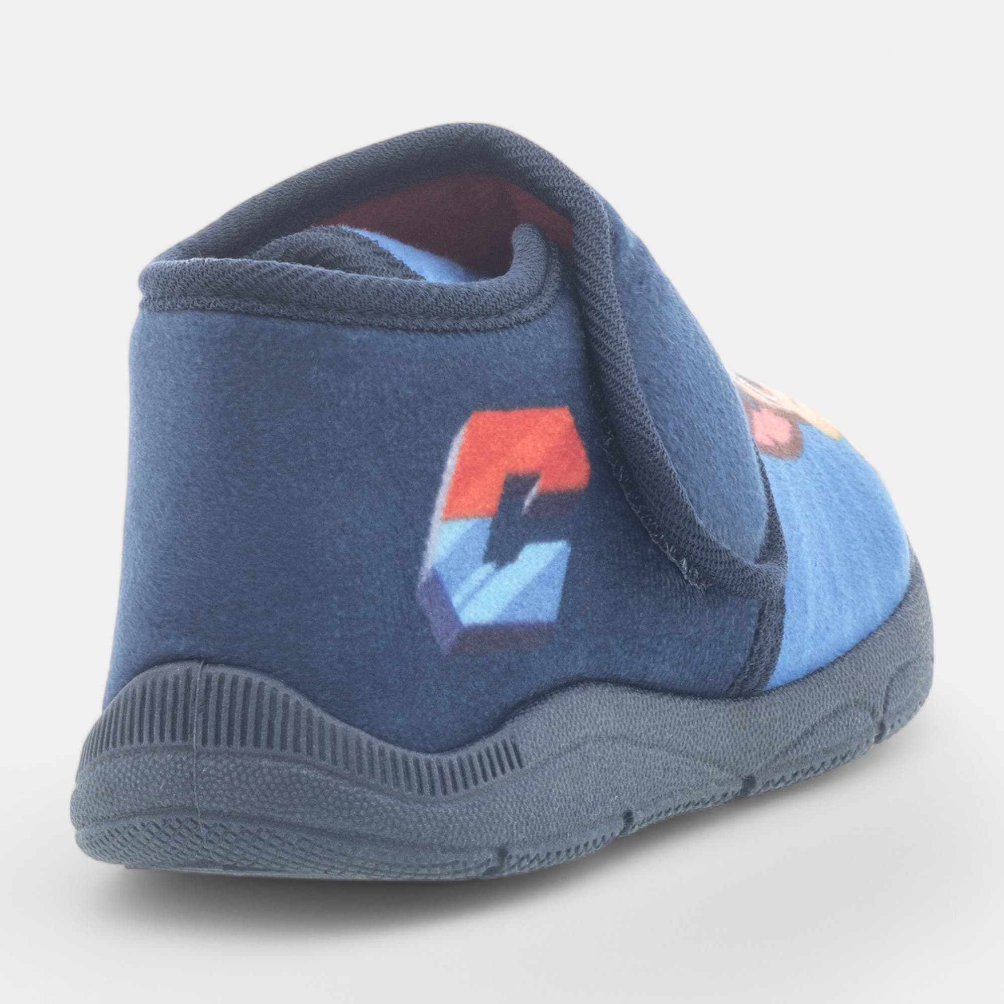 Pantoufles attaches velcros Garçon bleu marine
