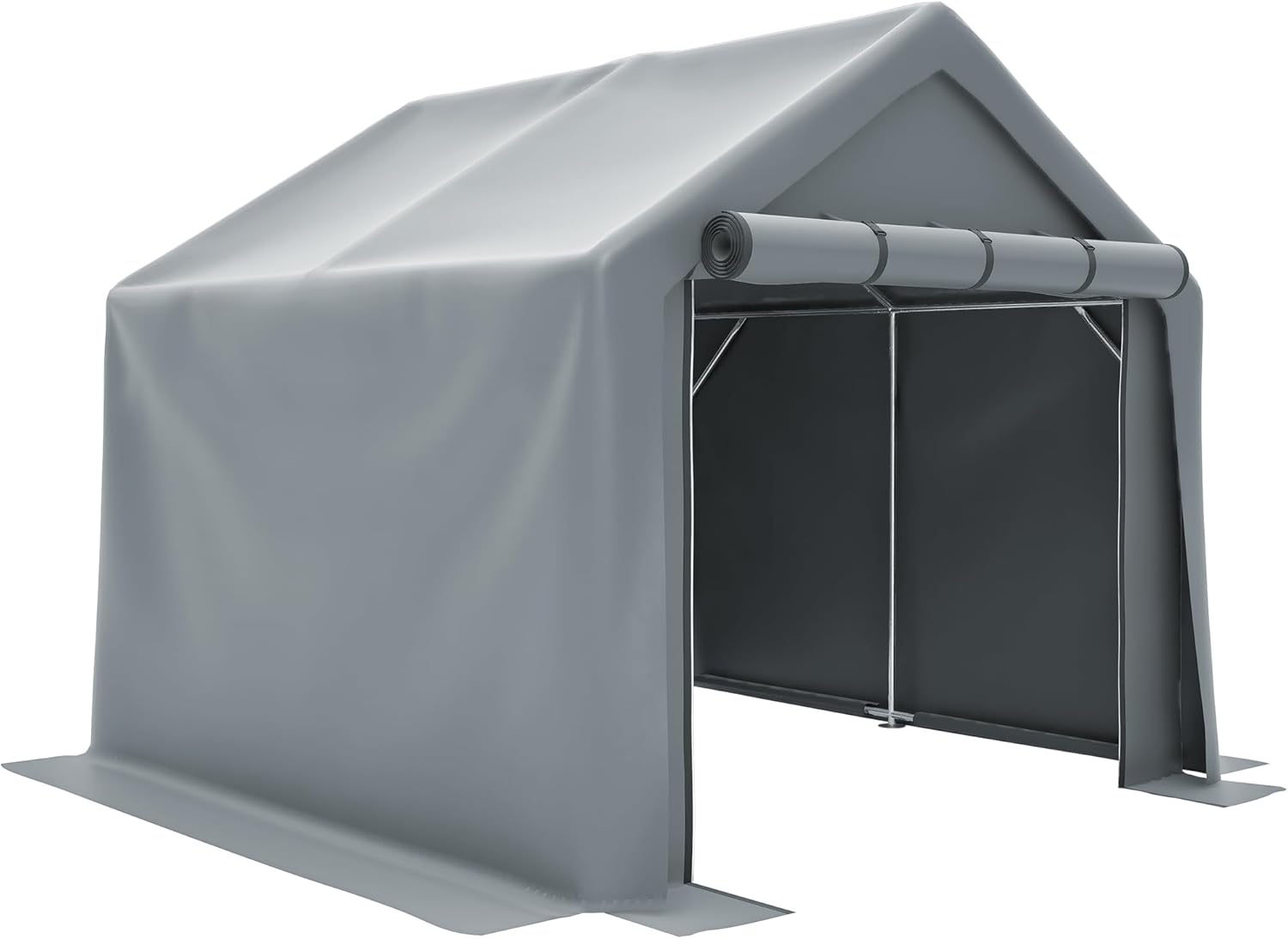 Garagenzelt Winterfest Groß 244x241x217 cm – Robuster, Wasserdichter Fahrradschuppen & Gerätehaus mit Rolltür, Lagerzelt für Auto, Motorrad & Garten