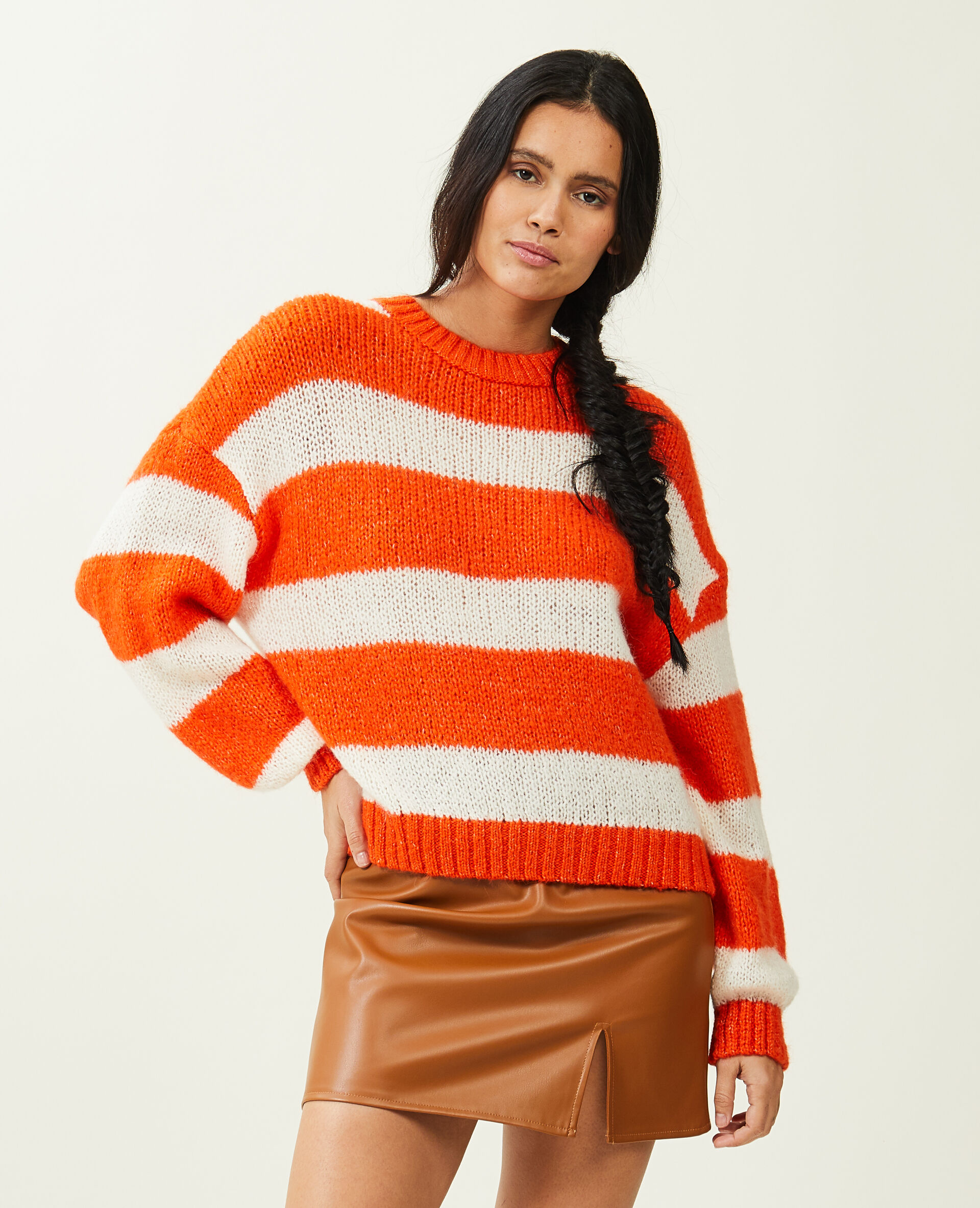 Pull col rond - Orange