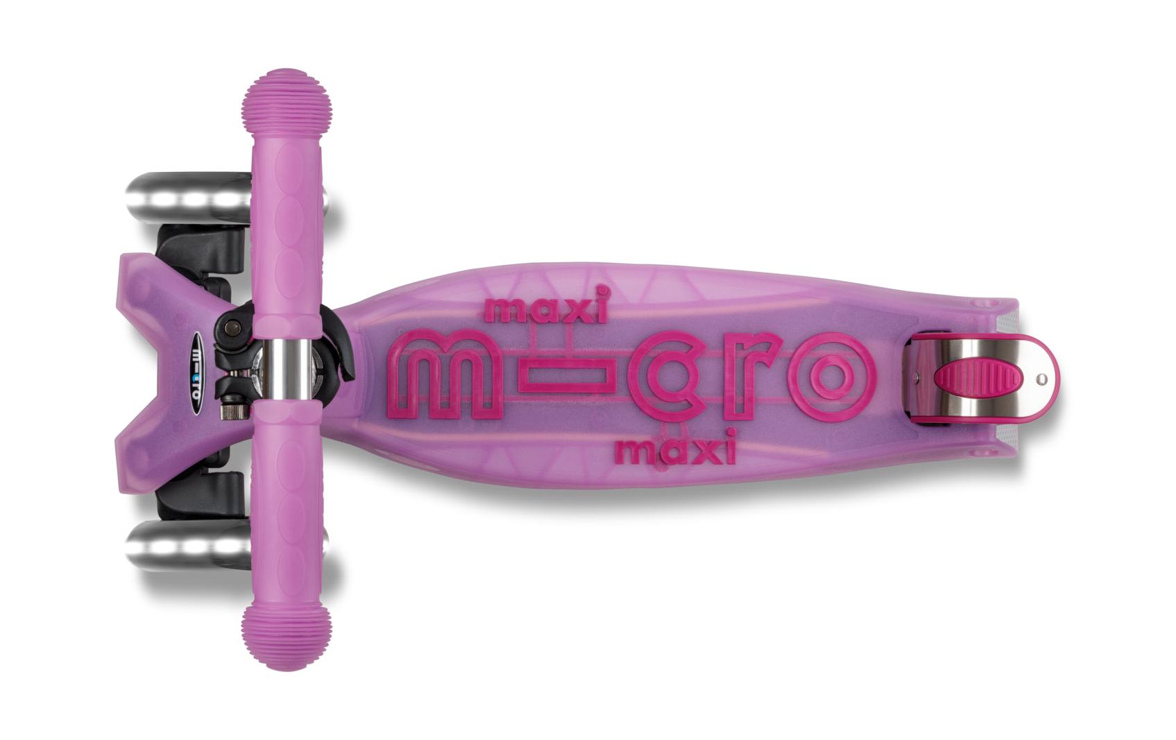 Scooter Maxi Micro Deluxe Glow LED Plus Luminous Purple<br>Scooter für Kinder