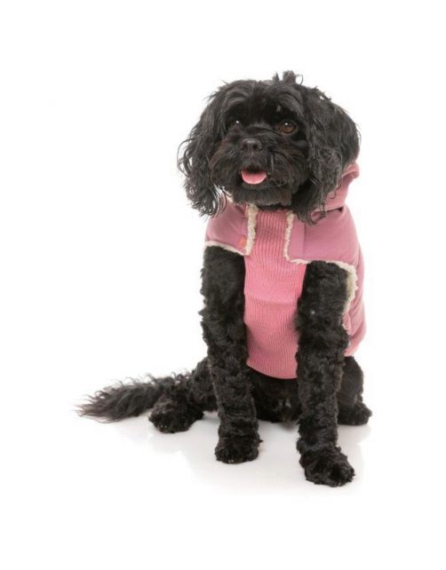 Fuzzyard Hondenjas Essential Puffer Delicaat Roze - Hondenkleding