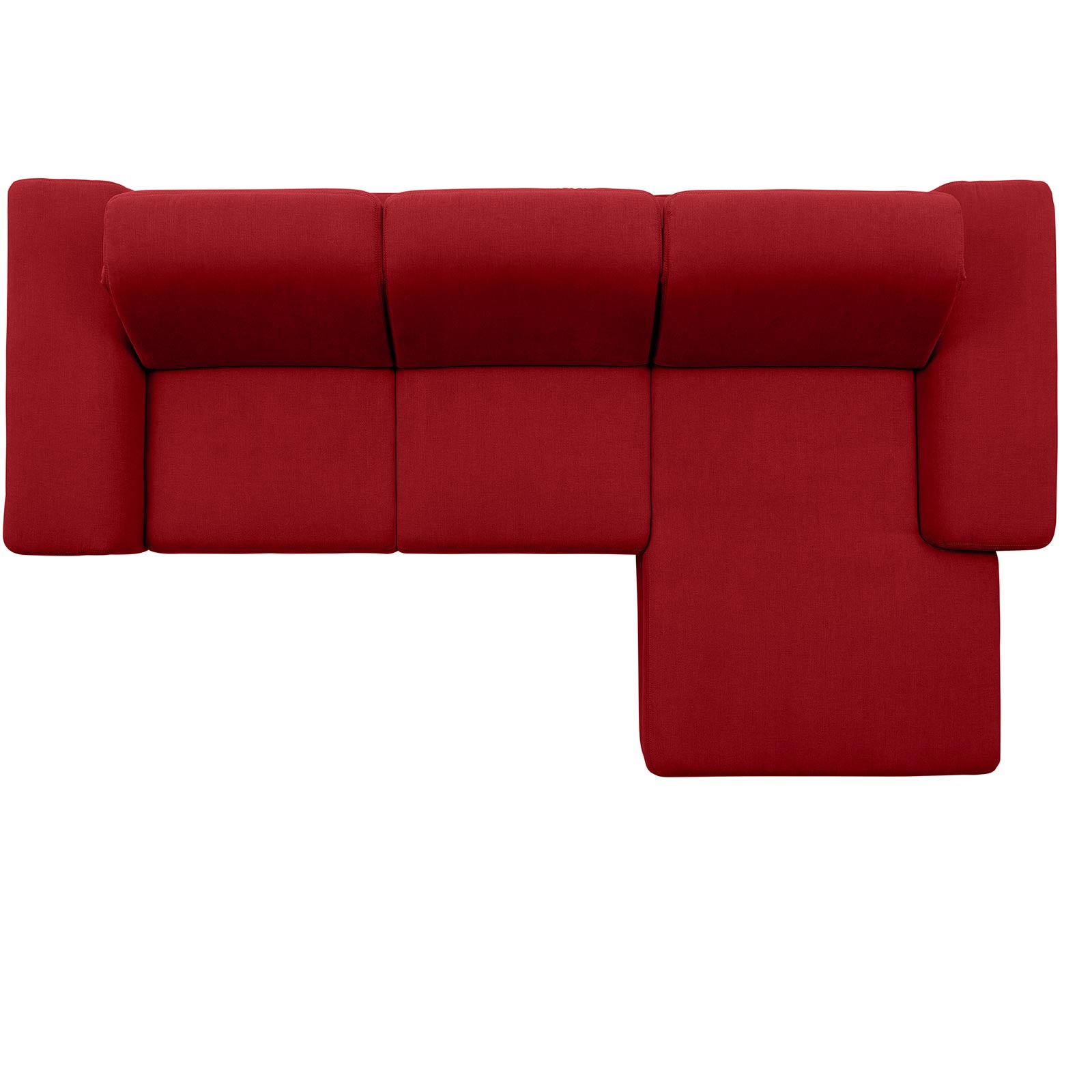 polsterpower Boxspringsofa - Miro bordeaux - Basismodell - Recamiere rechts
