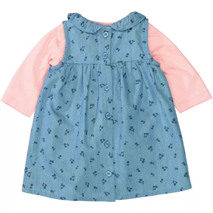 STACCATO Kleid+Shirt mid blue denim gemustert